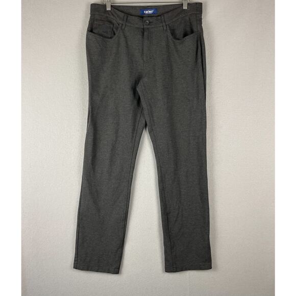 Swing Control Golf Pants Mens 34x32 Gray Ponte Stretch Straight Performance - Picture 1 of 14